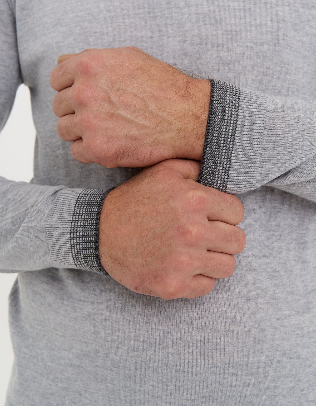 Поло серое с длинным рукавом Gratude на пуговицах | купить в интернет-магазине Olymp-Men