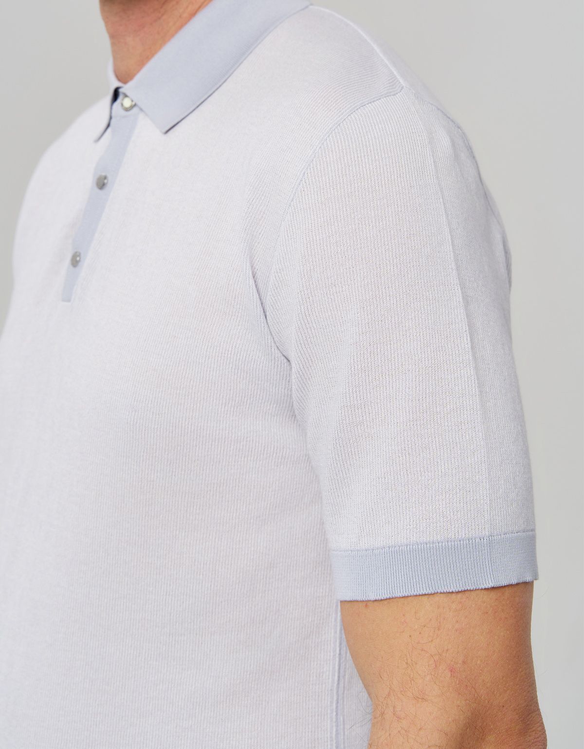 Поло голубое мужское на кнопках Gratude | купить в интернет-магазине Olymp-Men