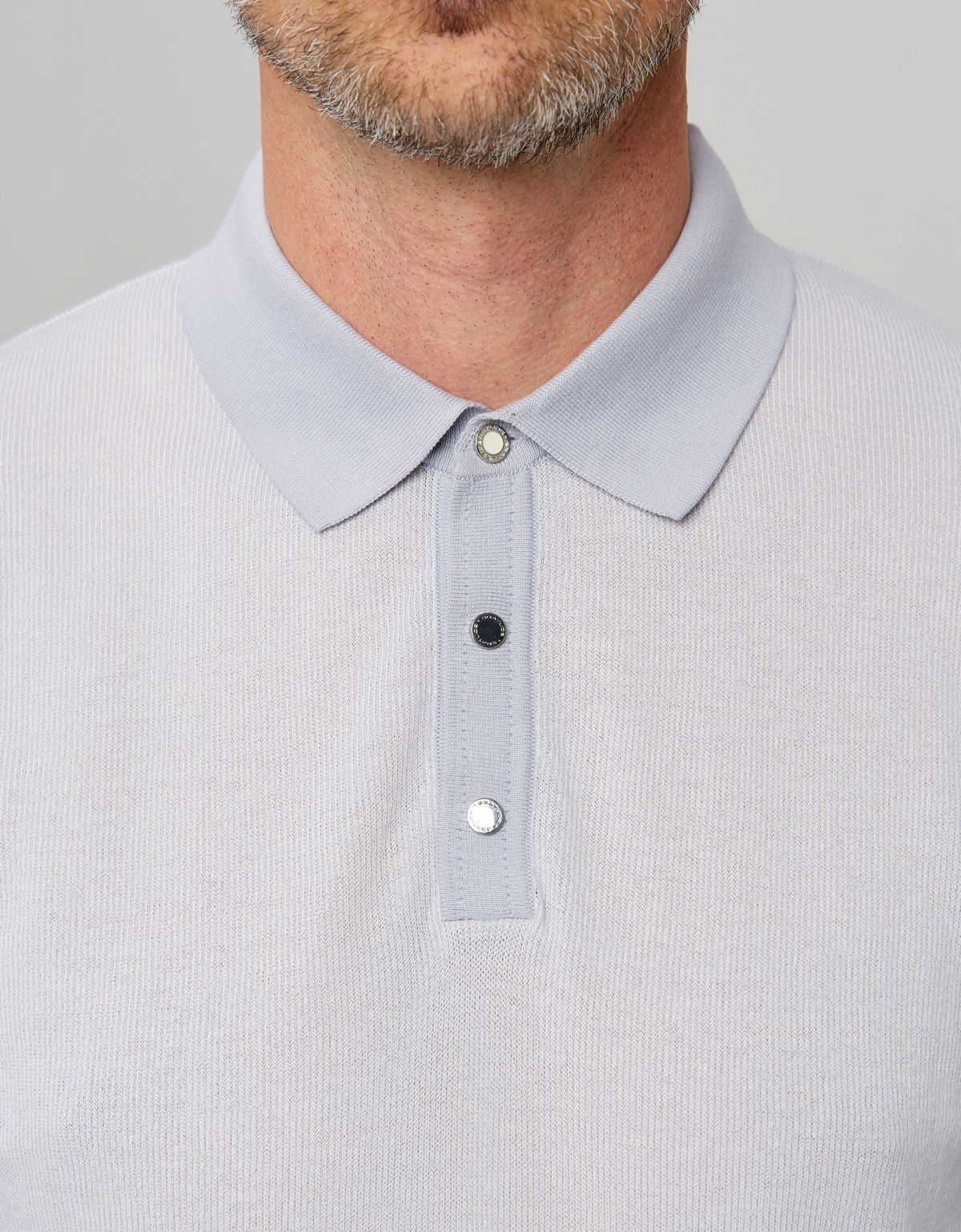 Поло голубое мужское на кнопках Gratude | купить в интернет-магазине Olymp-Men