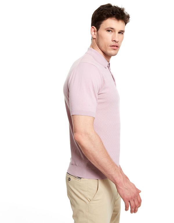 Поло мужское сиреневое на пуговицах Gratude | купить в интернет-магазине Olymp-Men
