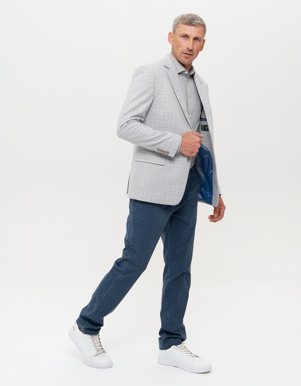 Брюки чинос синие мужские Club of Comfort хлопковые | купить в интернет-магазине Olymp-Men