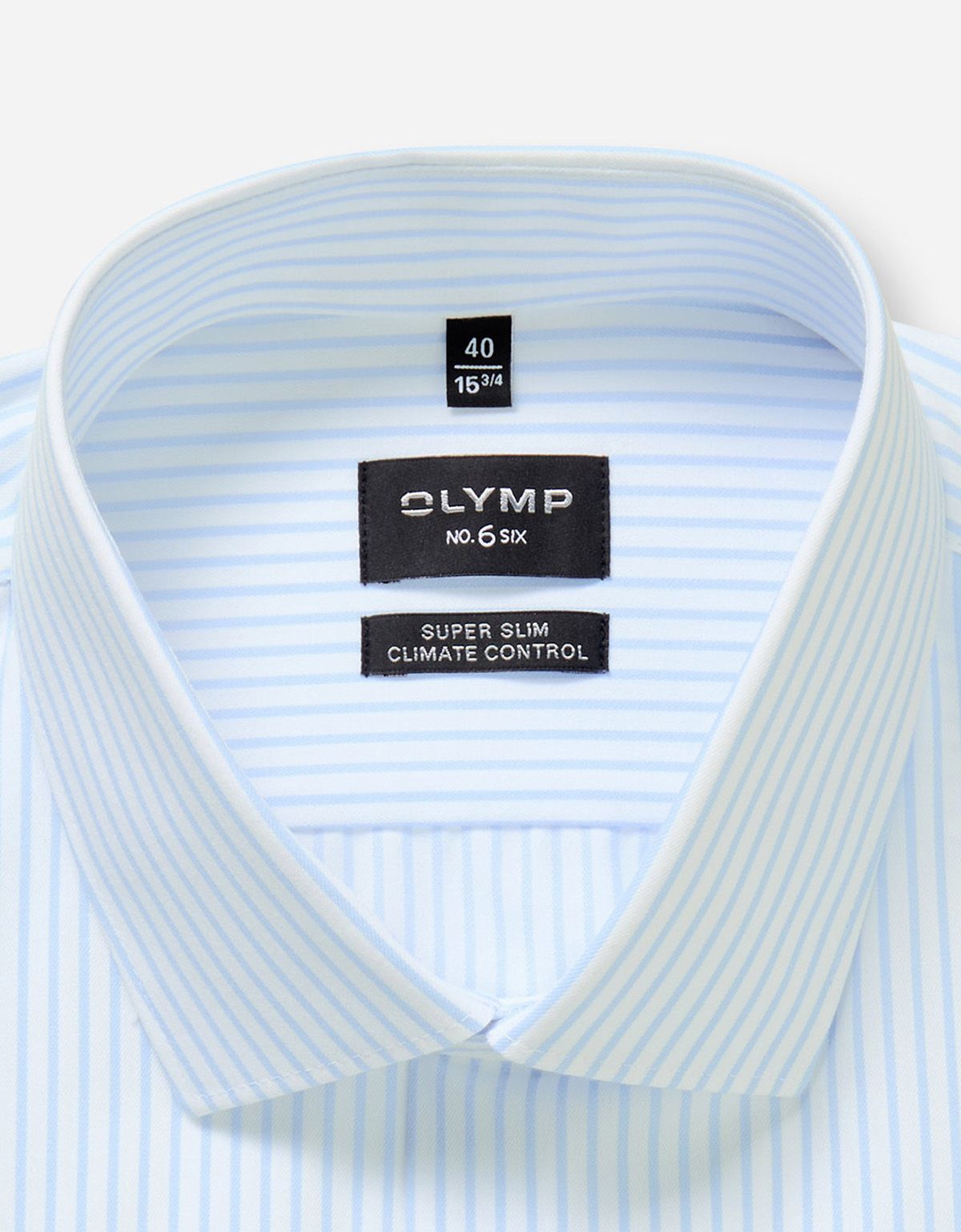 Рубашка классическая в голубую полоску, климат-контроль, супер слим, артикул 25301411