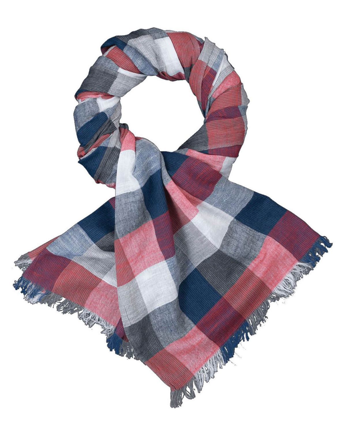 Шарф мужской Lindenmann хлопковый в клетку | купить в интернет-магазине Olymp-Men