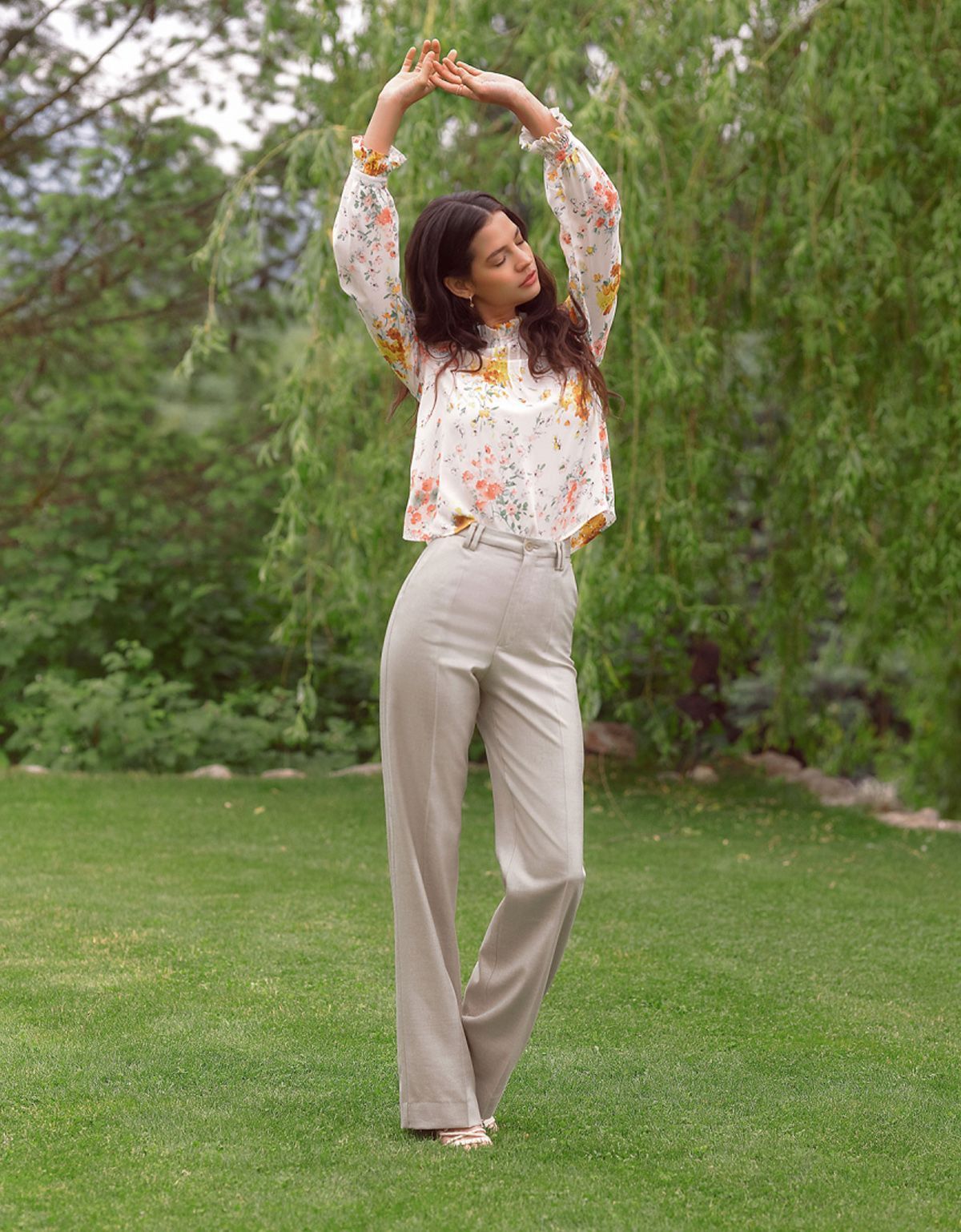 Брюки женские широкие бежевые w.Wegener | интернет-магазин Olymp-Men