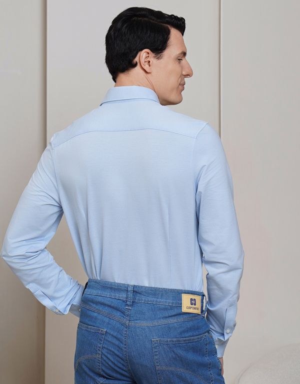 Рубашка трикотажная мужская OLYMP Level Five 24/7, body fit | купить в интернет-магазине Olymp-Men