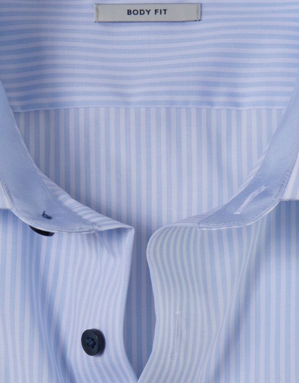 Рубашка в полоску с коротким рукавом OLYMP Level Five, приталенная