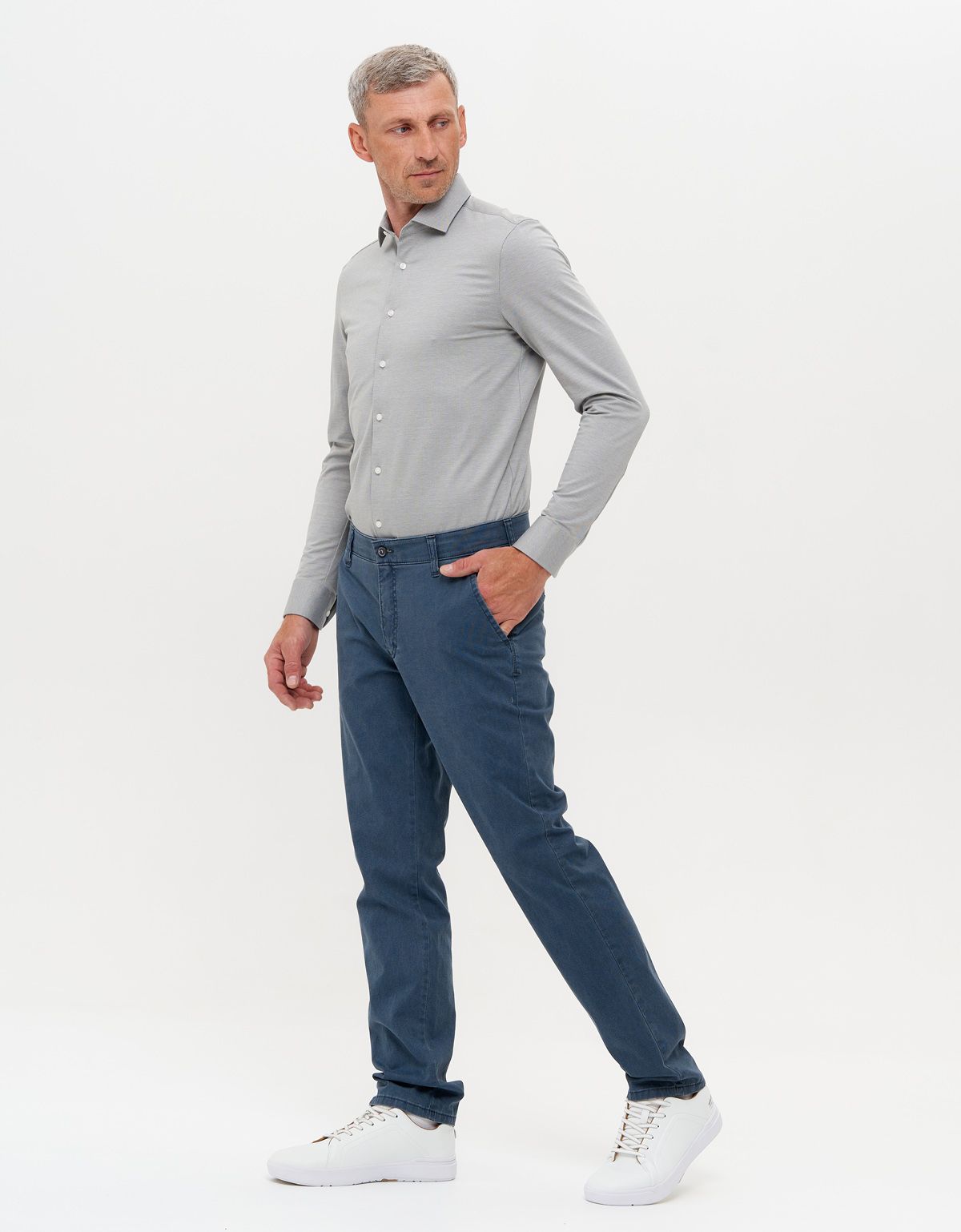 Брюки чинос синие мужские Club of Comfort хлопковые | купить в интернет-магазине Olymp-Men