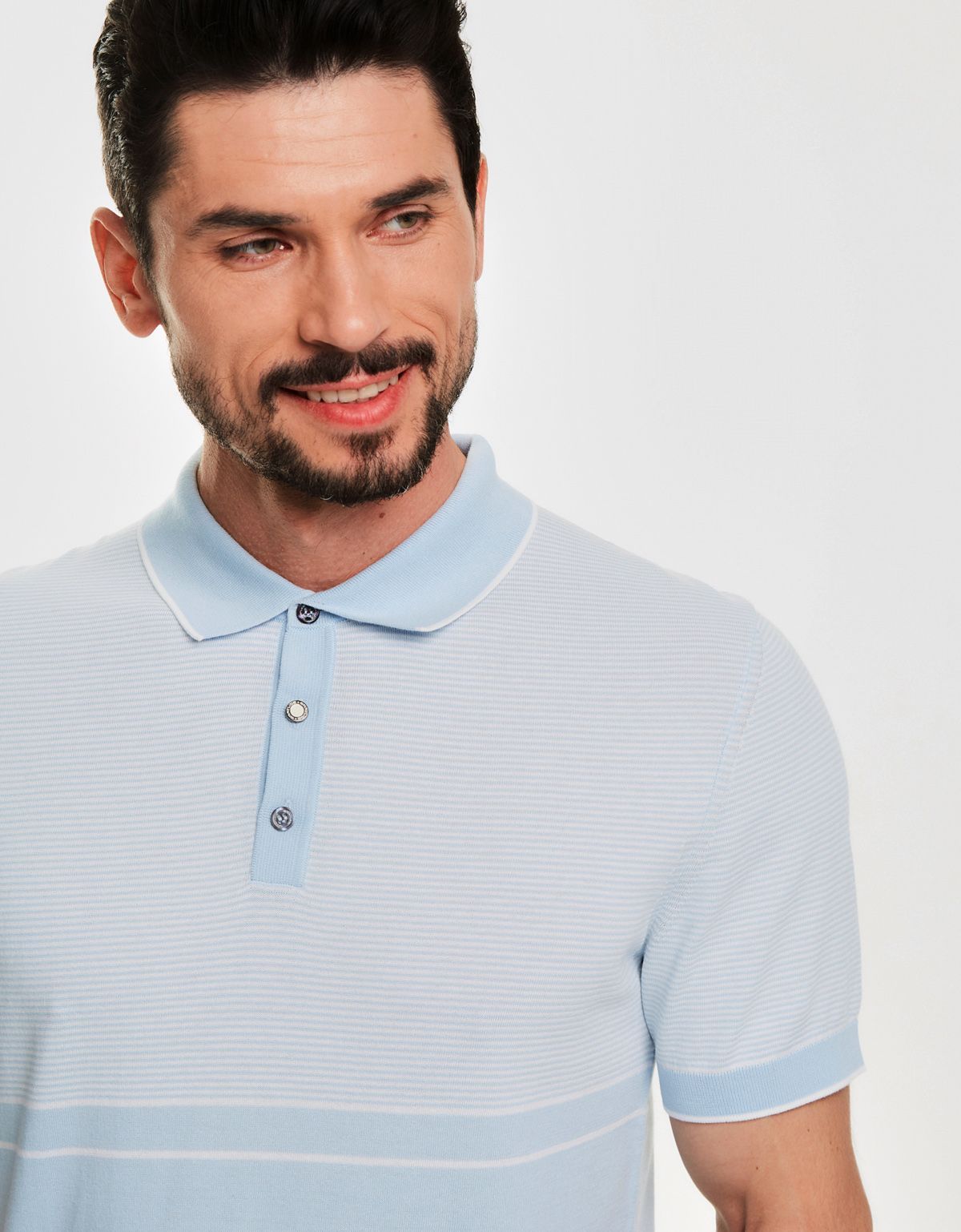 Поло мужское в полоску на пуговицах Gratude | купить в интернет-магазине Olymp-Men