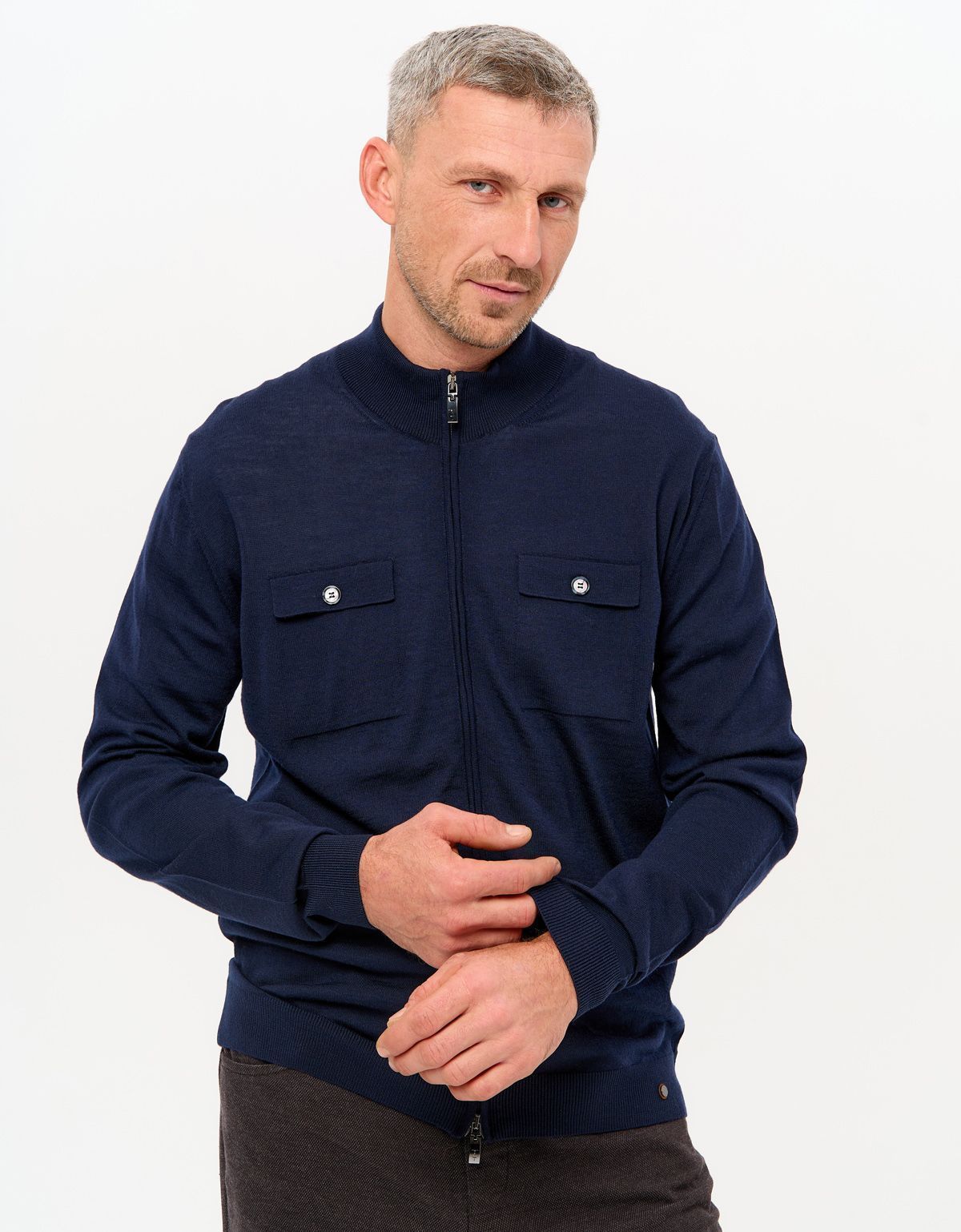 Кардиган Gratude на молнии с карманами | купить в интернет-магазине Olymp-Men