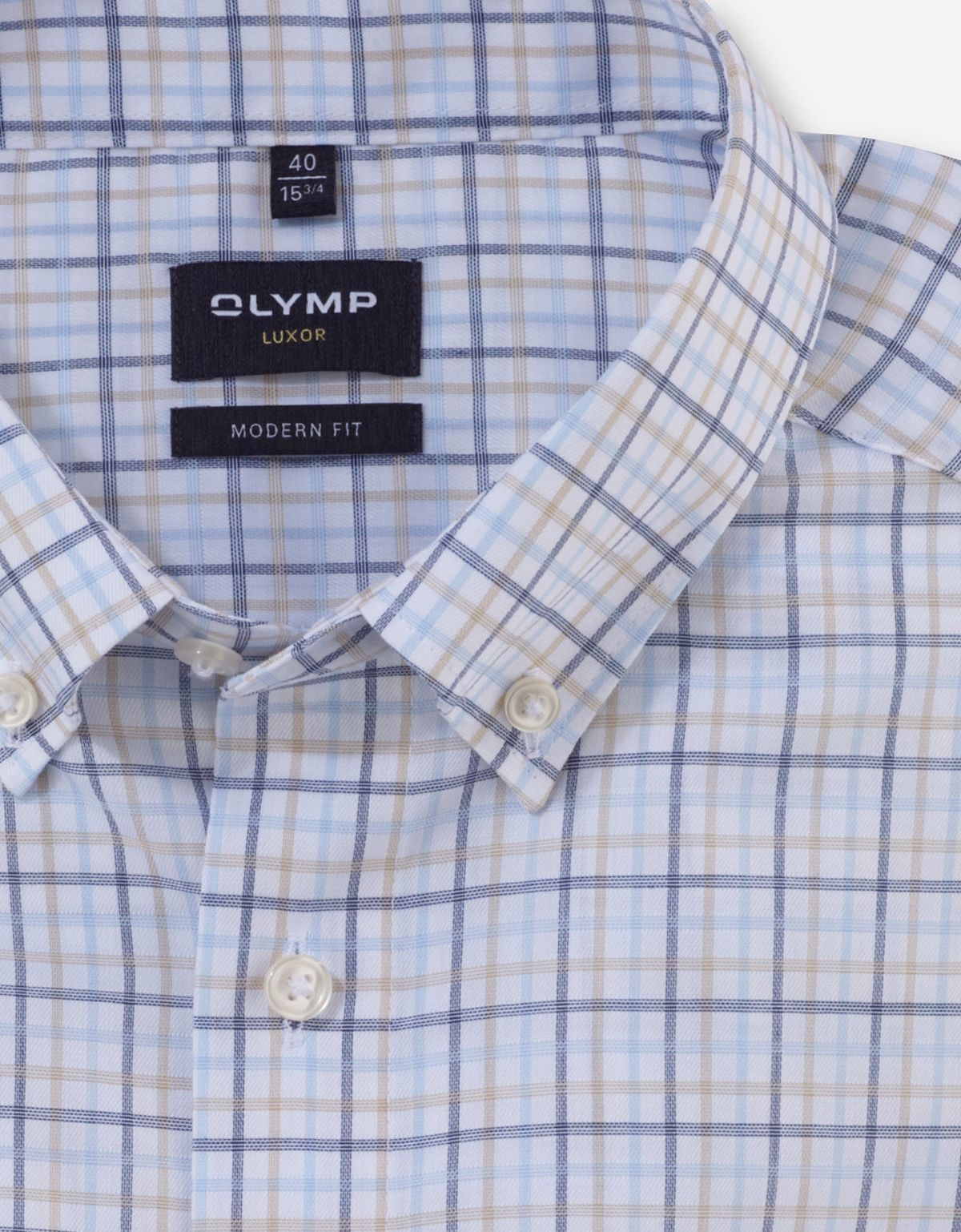 Рубашка в клетку с пуговицами на воротнике OLYMP Luxor, modern fit | купить в интернет-магазине Olymp-Men