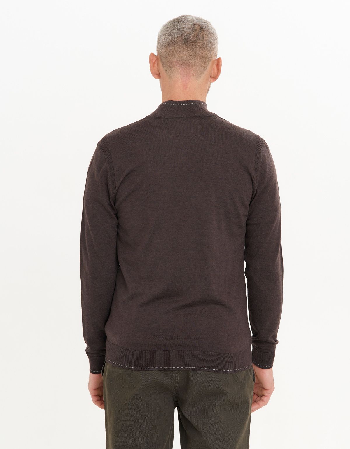 Кардиган коричневый мужской Gratude на молнии | купить в интернет-магазине Olymp-Men