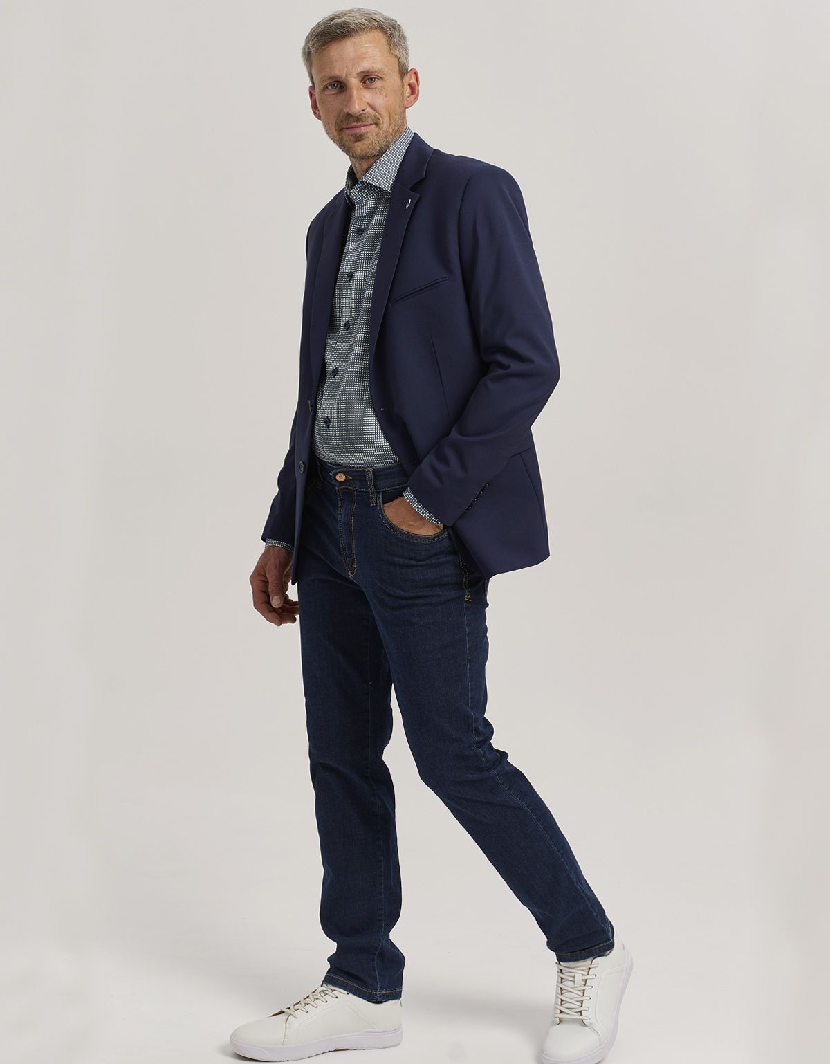 Пиджак мужской синий w.Wegener | купить в интернет-магазине Olymp-Men