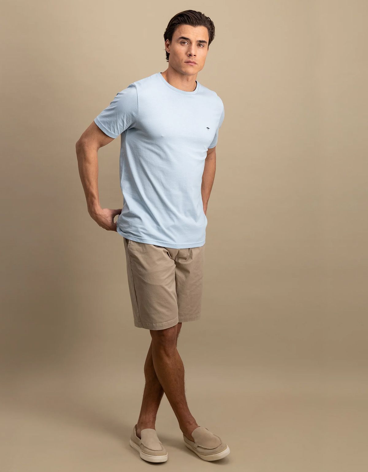 Футболка мужская голубая однотонная Fynch-Hatton | купить в интернет-магазине Olymp-Men