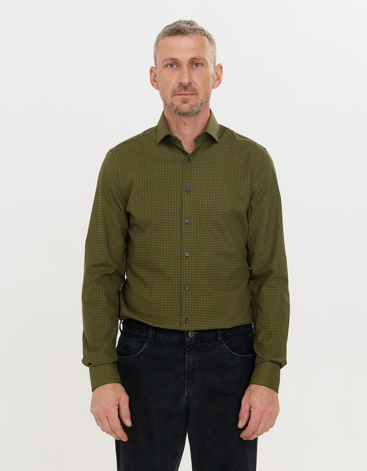 Рубашка мужская OLYMP 24/7 в клетку, body fit | купить в интернет-магазине Olymp-Men
