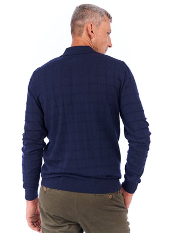 Поло мужское вязаное на молнии Gratude с длинным рукавом | купить в интернет-магазине Olymp-Men