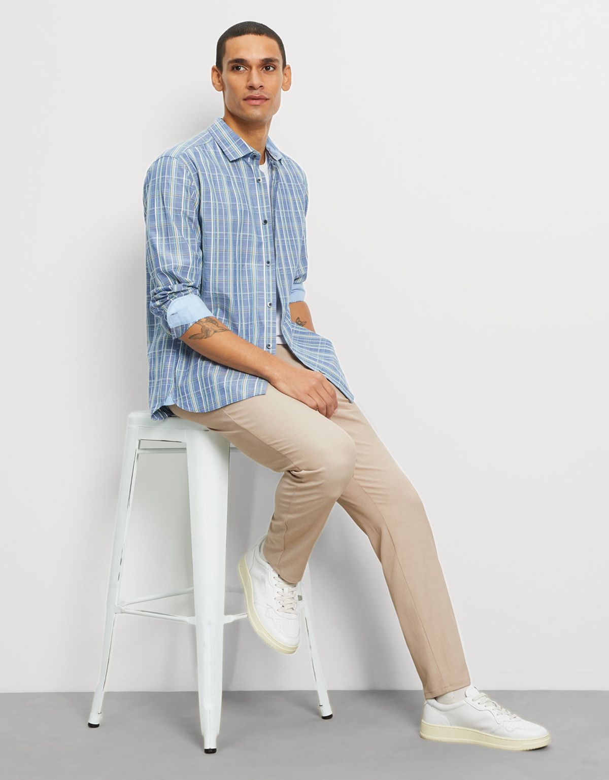 Рубашка мужская в клетку OLYMP Casual | купить в интернет-магазине Olymp-Men