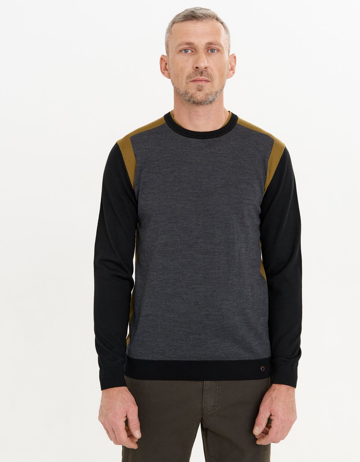 Джемпер чёрный мужской Gratude шерстяной | интернет-магазин Olymp-Men