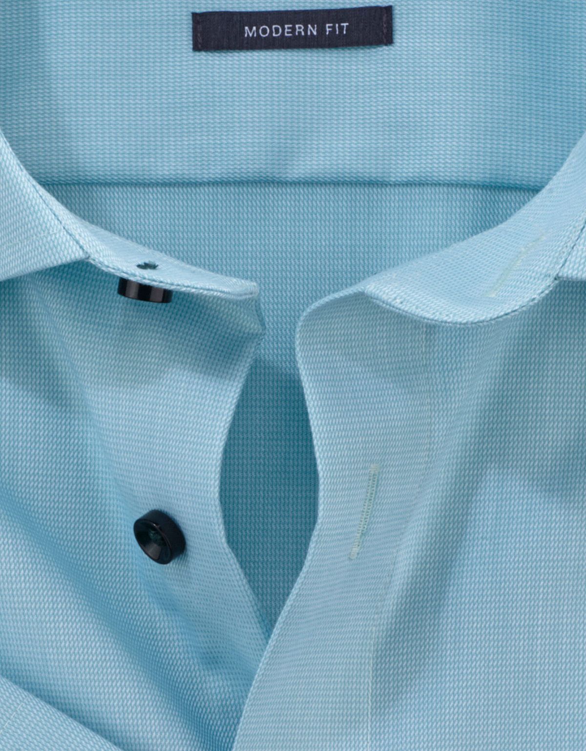 Рубашка мужская бирюзовая с коротким рукавом OLYMP Luxor, modern fit