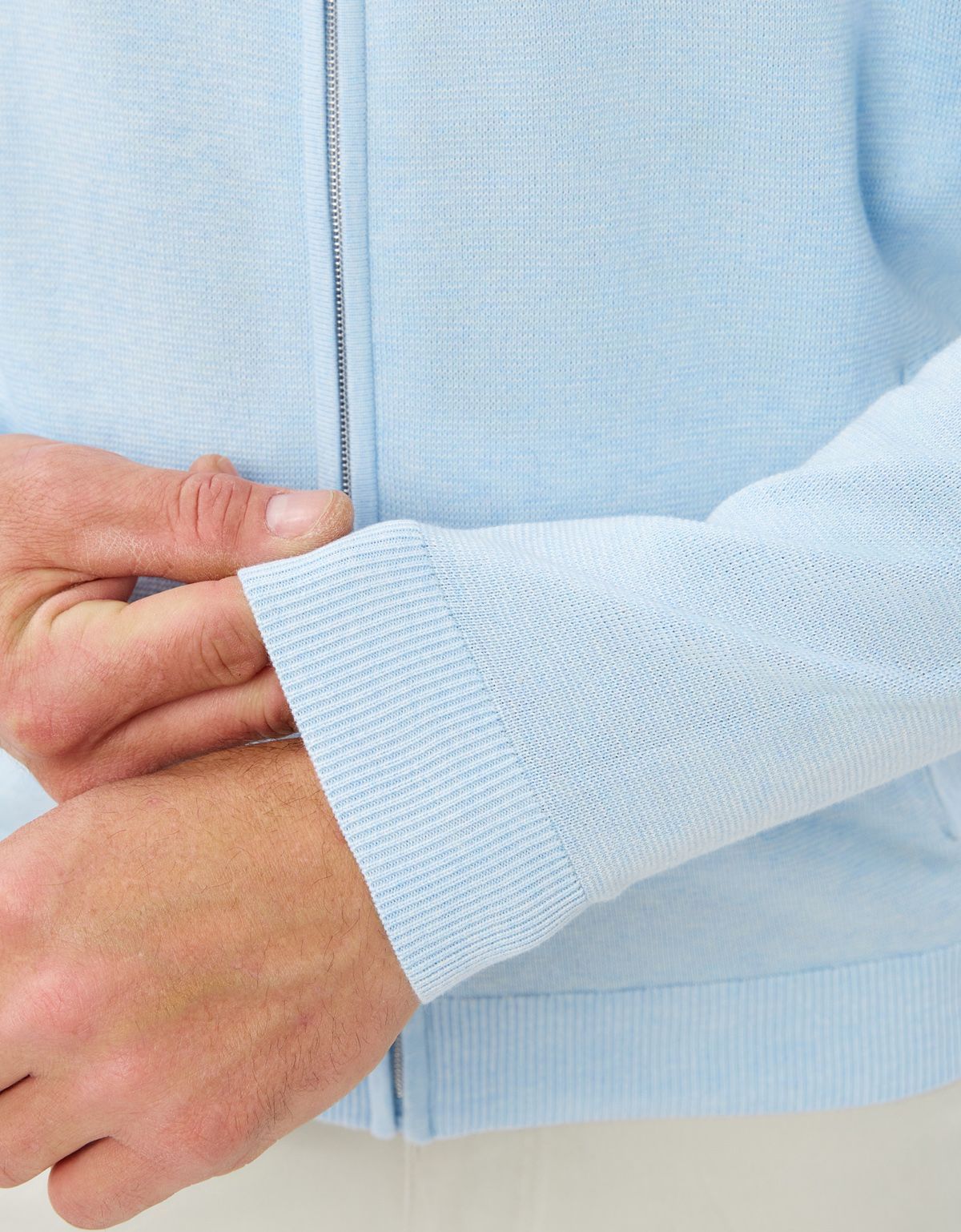 Кардиган на молнии голубой Fynch-Hatton | купить в интернет-магазине Olymp-Men