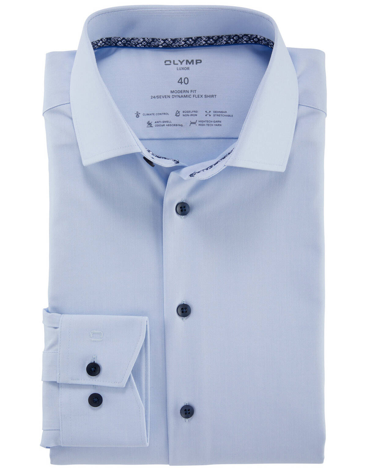 Рубашка OLYMP Luxor 24/7, modern fit, рост до 176[ГОЛУБОЙ]