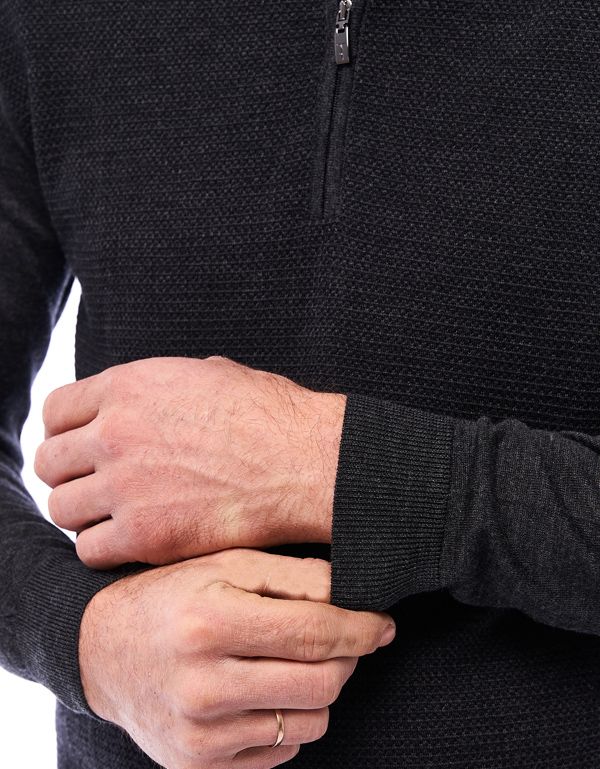 Поло мужское вязаное на молнии Gratude, шерсть с шёлком | купить в интернет-магазине Olymp-Men