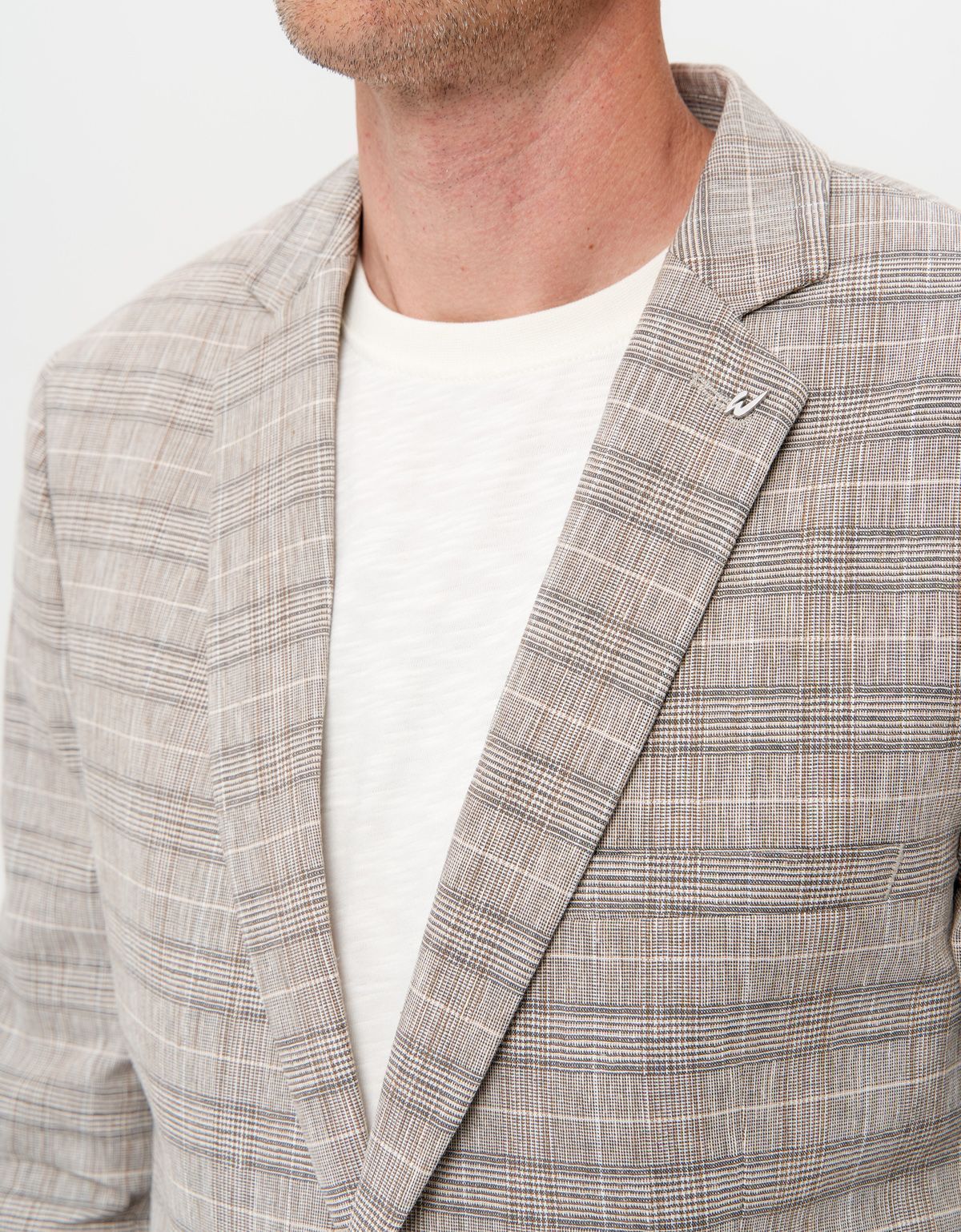 Мужской пиджак в клетку w.Wegener, лён с хлопком | купить в интернет-магазине Olymp-Men