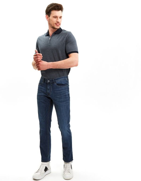 Джинсы синие мужские Hattric прямого кроя | купить в интернет-магазине Olymp-Men