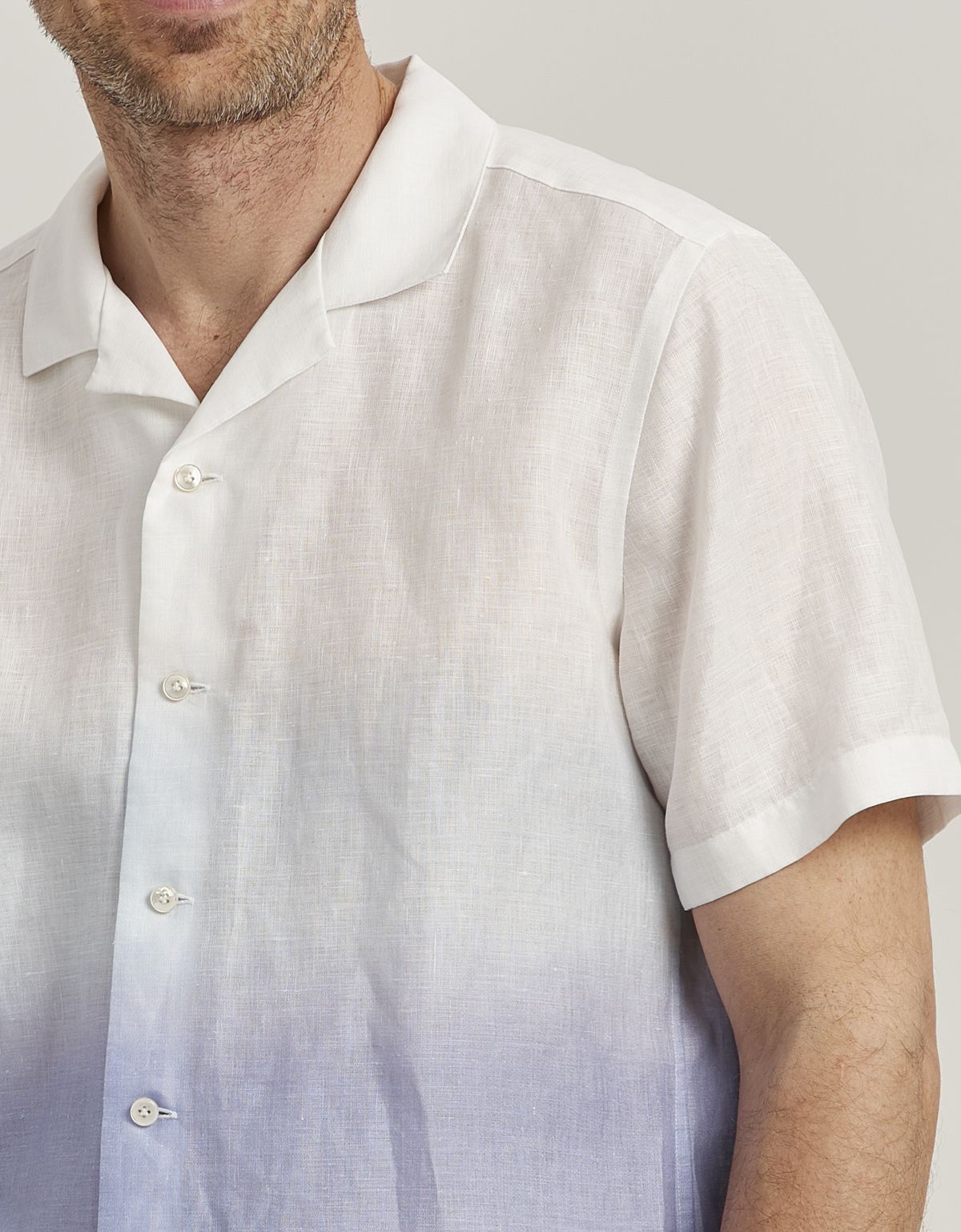 Рубашка льняная мужская OLYMP Signature с коротким рукавом