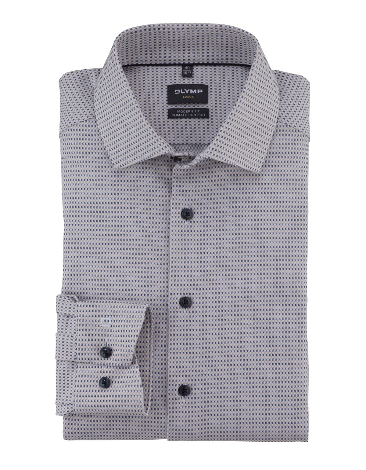 Рубашка с принтом OLYMP Luxor, климат-контроль, modern fit | купить в интернет-магазине Olymp-Men