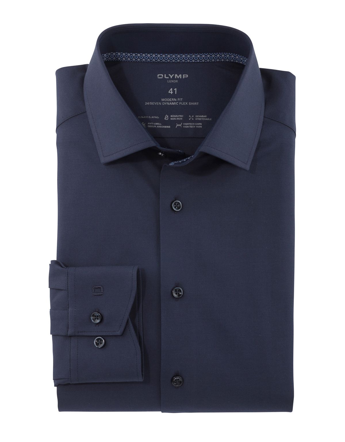 Рубашка мужская OLYMP Luxor 24/7, modern fit[СИНИЙ]