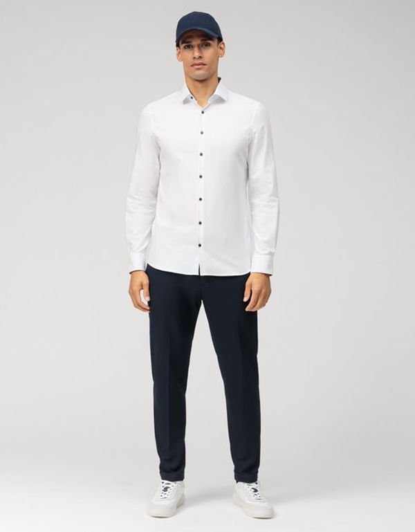 Рубашка мужская климат-контроль OLYMP 24/7, body fit, рост выше 186 | купить в интернет-магазине Olymp-Men