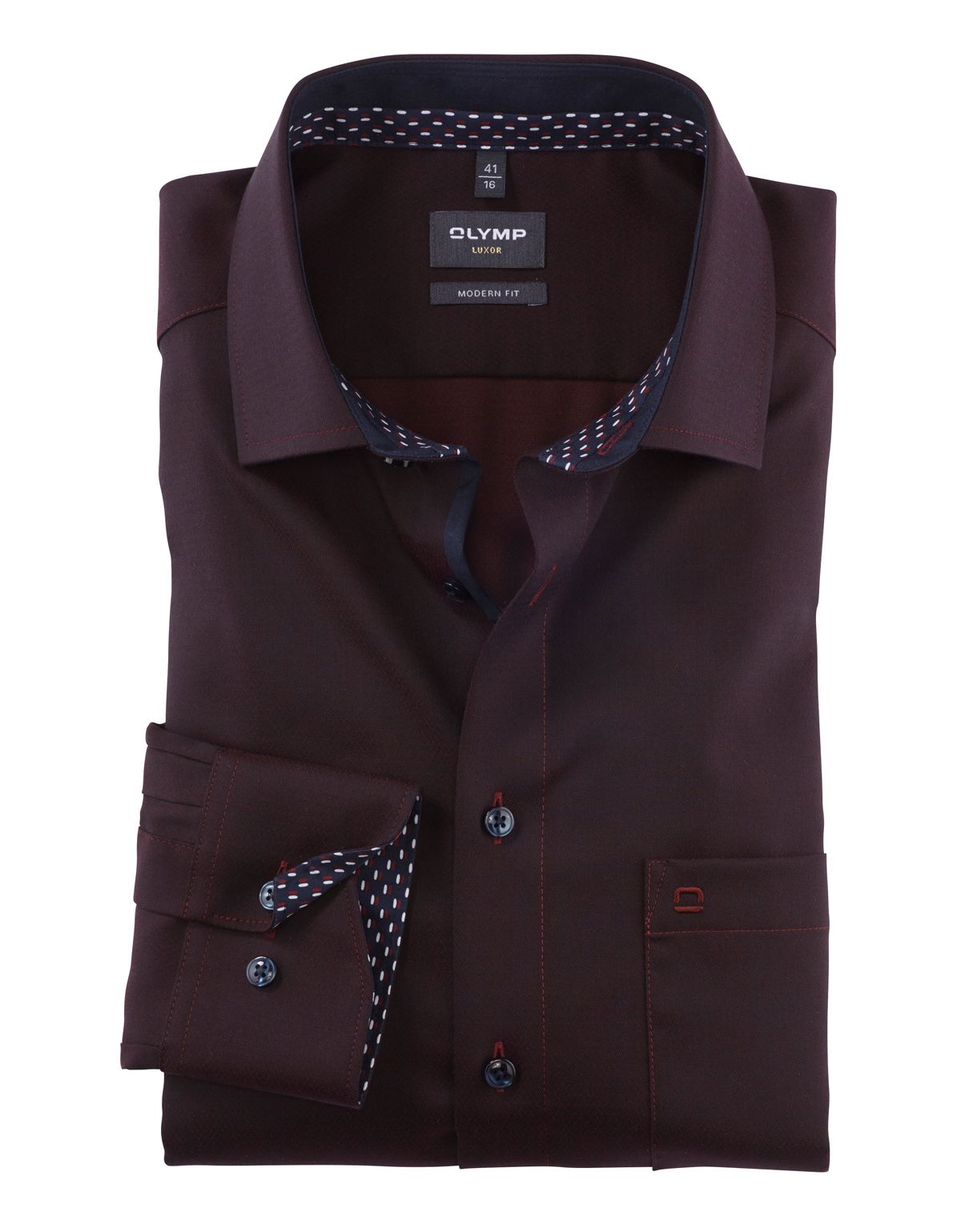 Рубашка мужская OLYMP Luxor, modern fit, фактурная ткань, рост выше 186