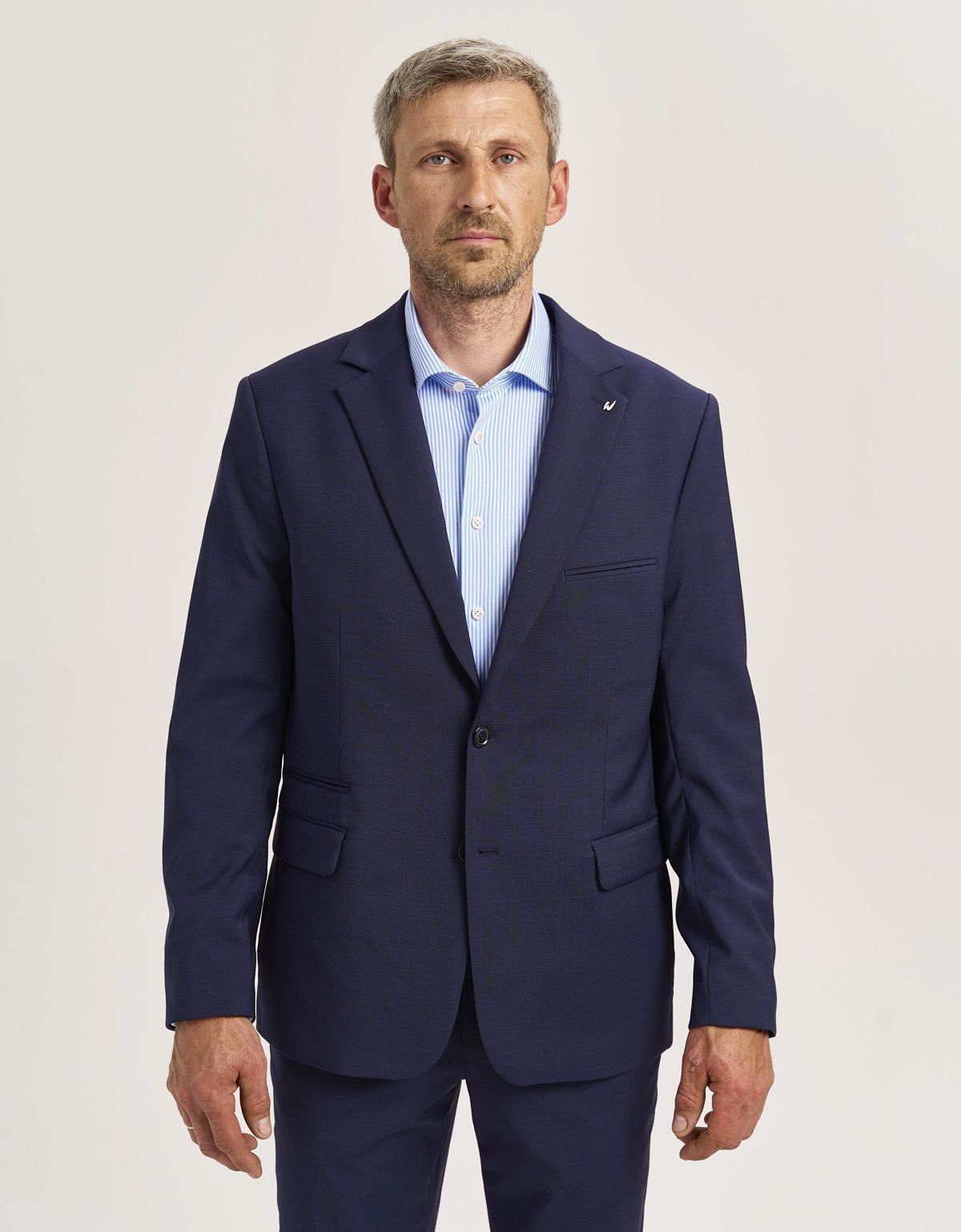 Пиджак мужской синего чернильного цвета w.Wegener из тонкой шерсти | купить в интернет-магазине Olymp-Men