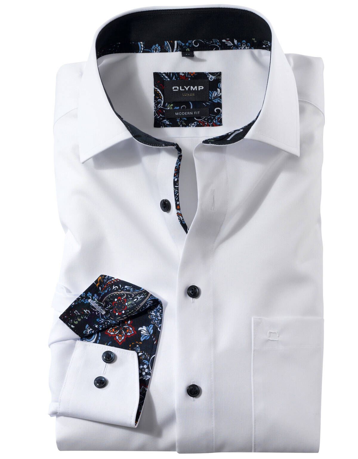 Рубашка Olymp Luxor, modern fit на высокий рост[Белый]