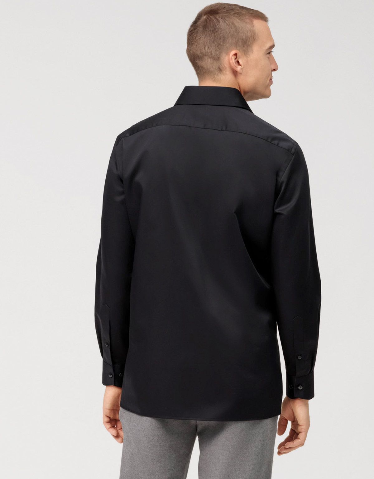 Рубашка мужская чёрная классическая OLYMP Luxor, modern fit | купить в интернет-магазине Olymp-Men