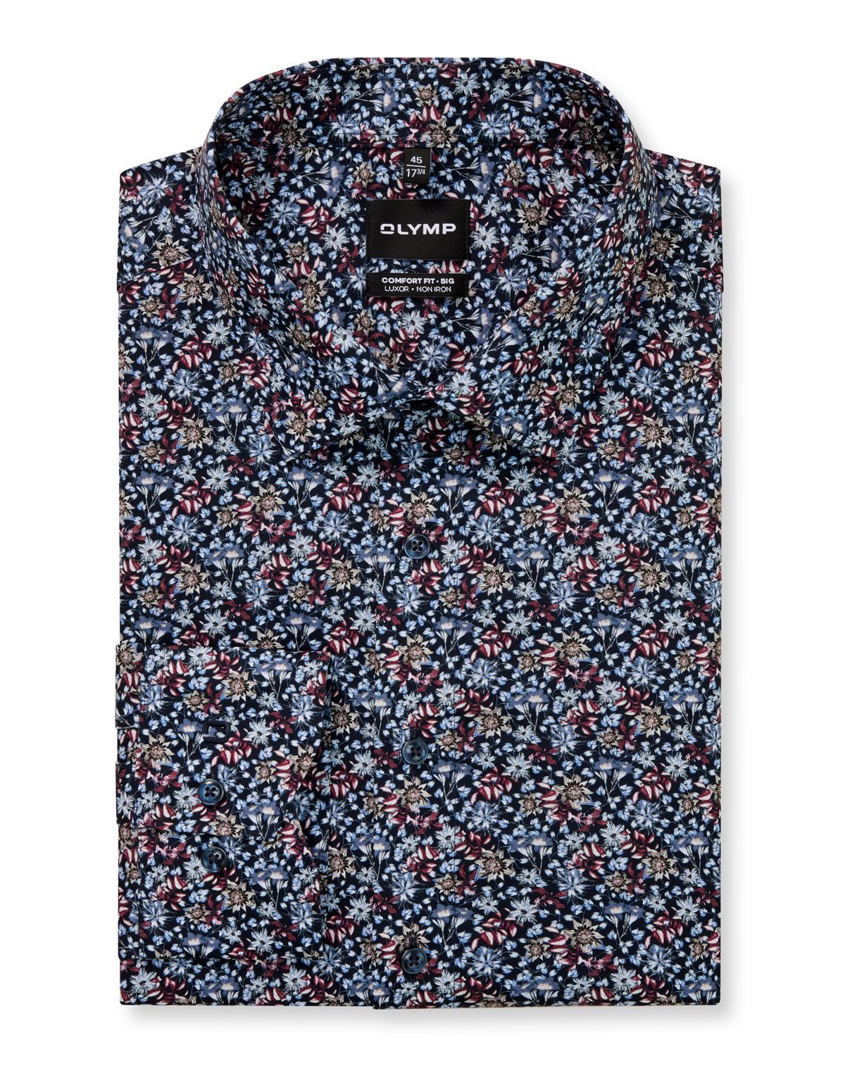 Рубашка мужская с цветочным принтом Olymp Luxor Big, прямой крой | купить в интернет-магазине Olymp-Men