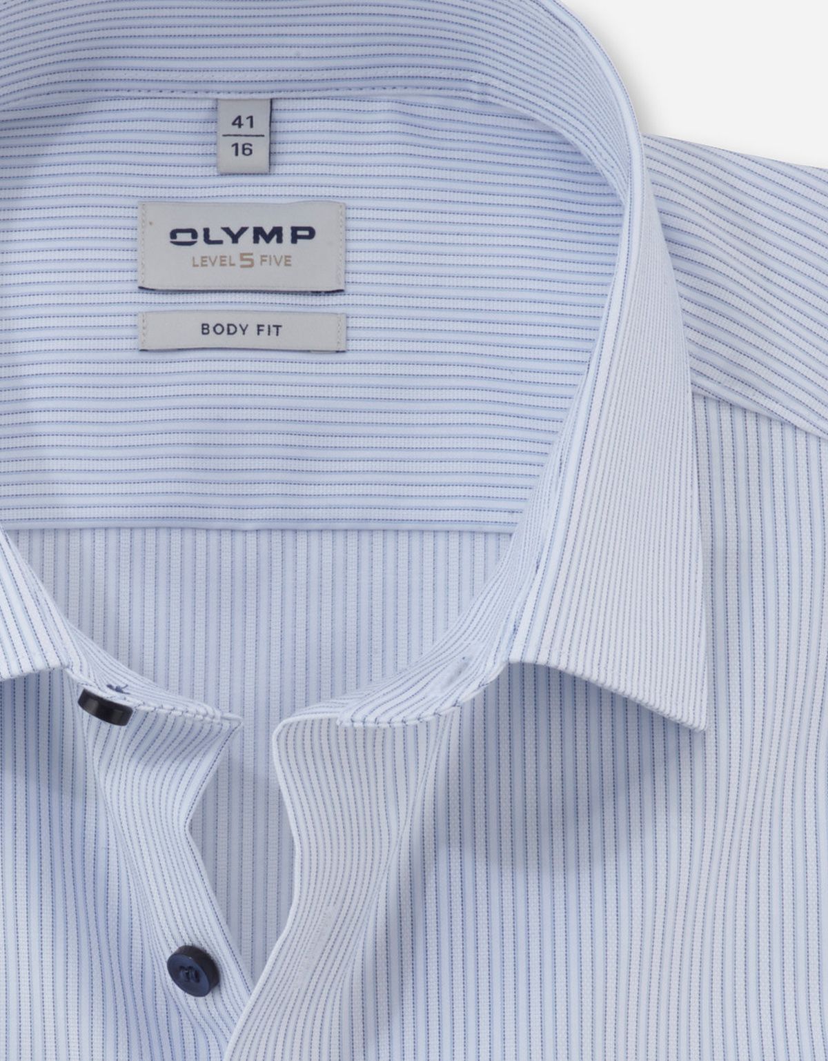 Рубашка классическая в полоску OLYMP Level Five, body fit на высокий рост | купить в интернет-магазине Olymp-Men