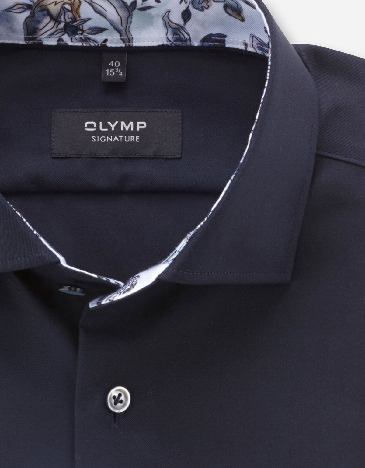 Рубашка мужская синяя классическая Signature