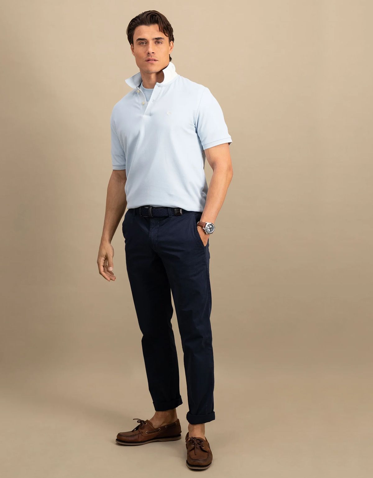 Поло мужское голубое Fynch-Hatton | купить в интернет-магазине Olymp-Men