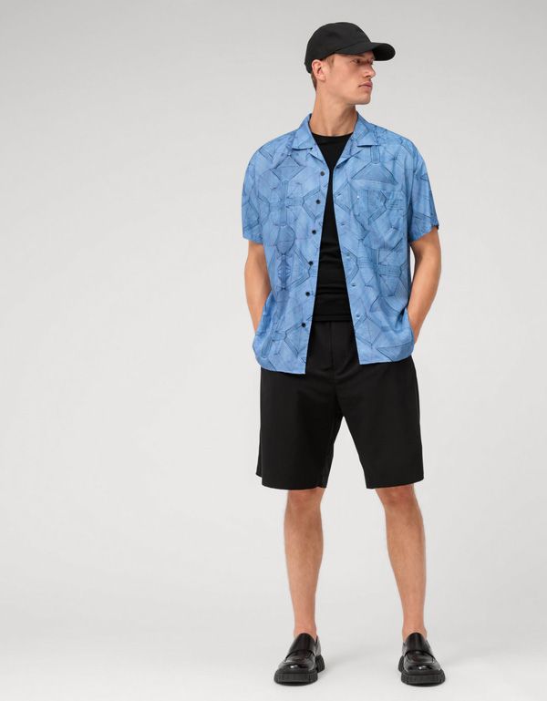 Рубашка мужская оверсайз OLYMP Casual с рисунком