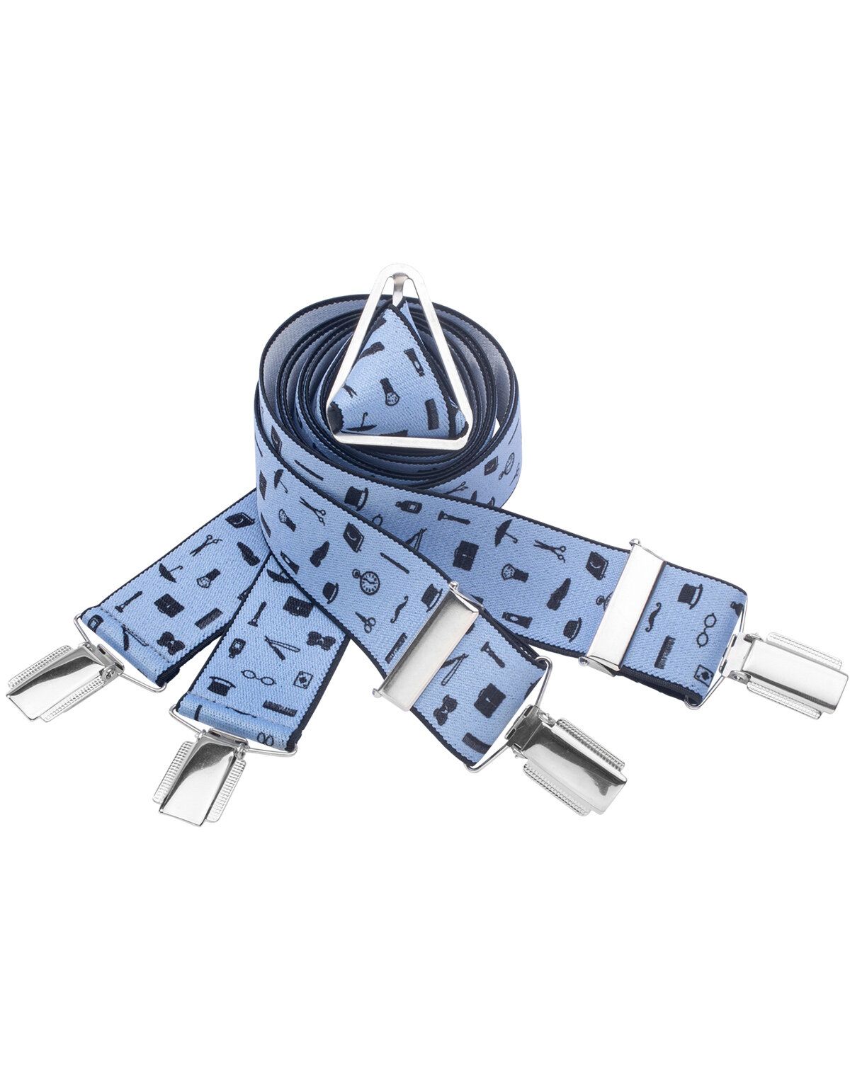 Подтяжки голубые с рисунком | купить в интернет-магазине Olymp-Men