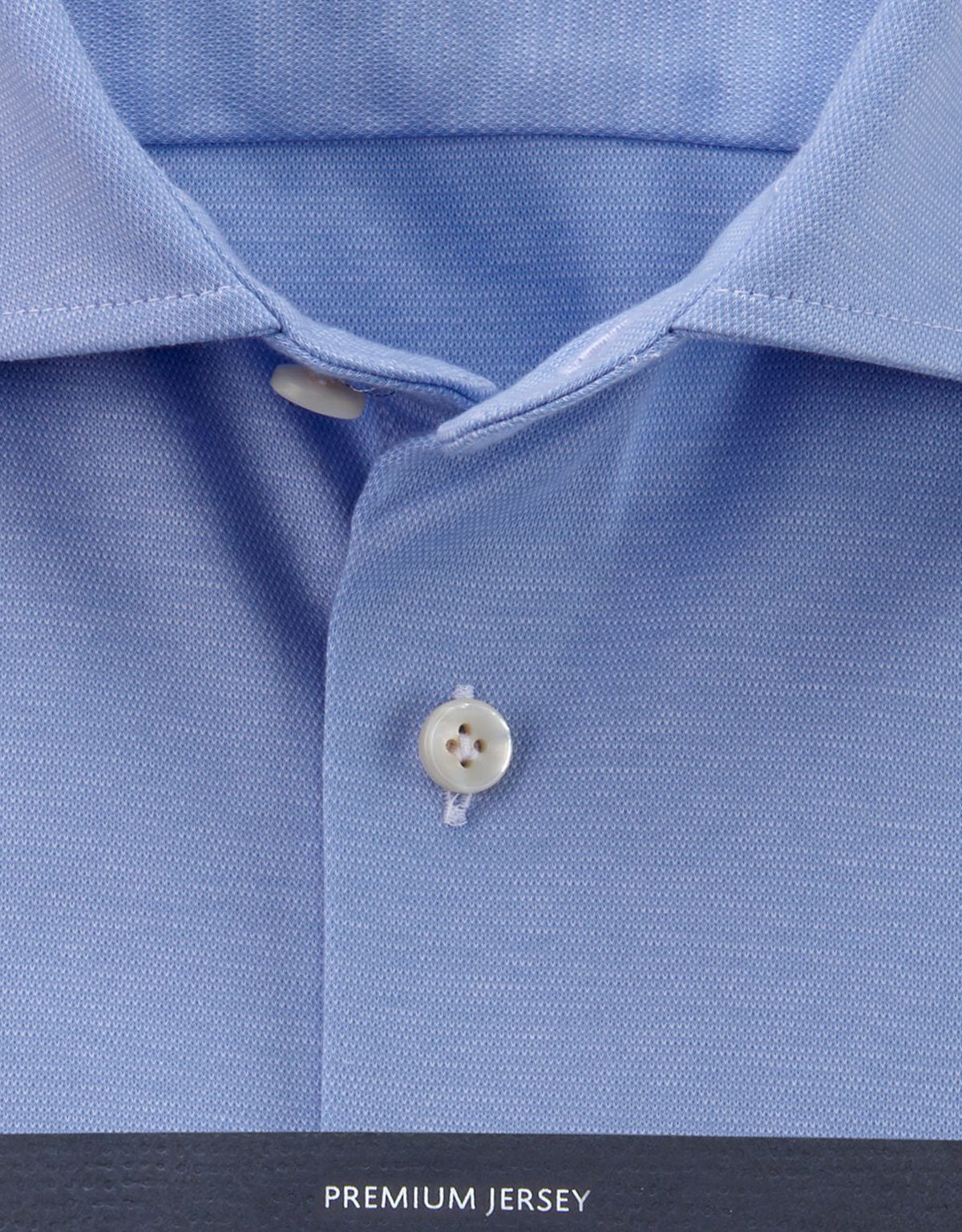 Рубашка мужская трикотажная Signature голубая однотонная