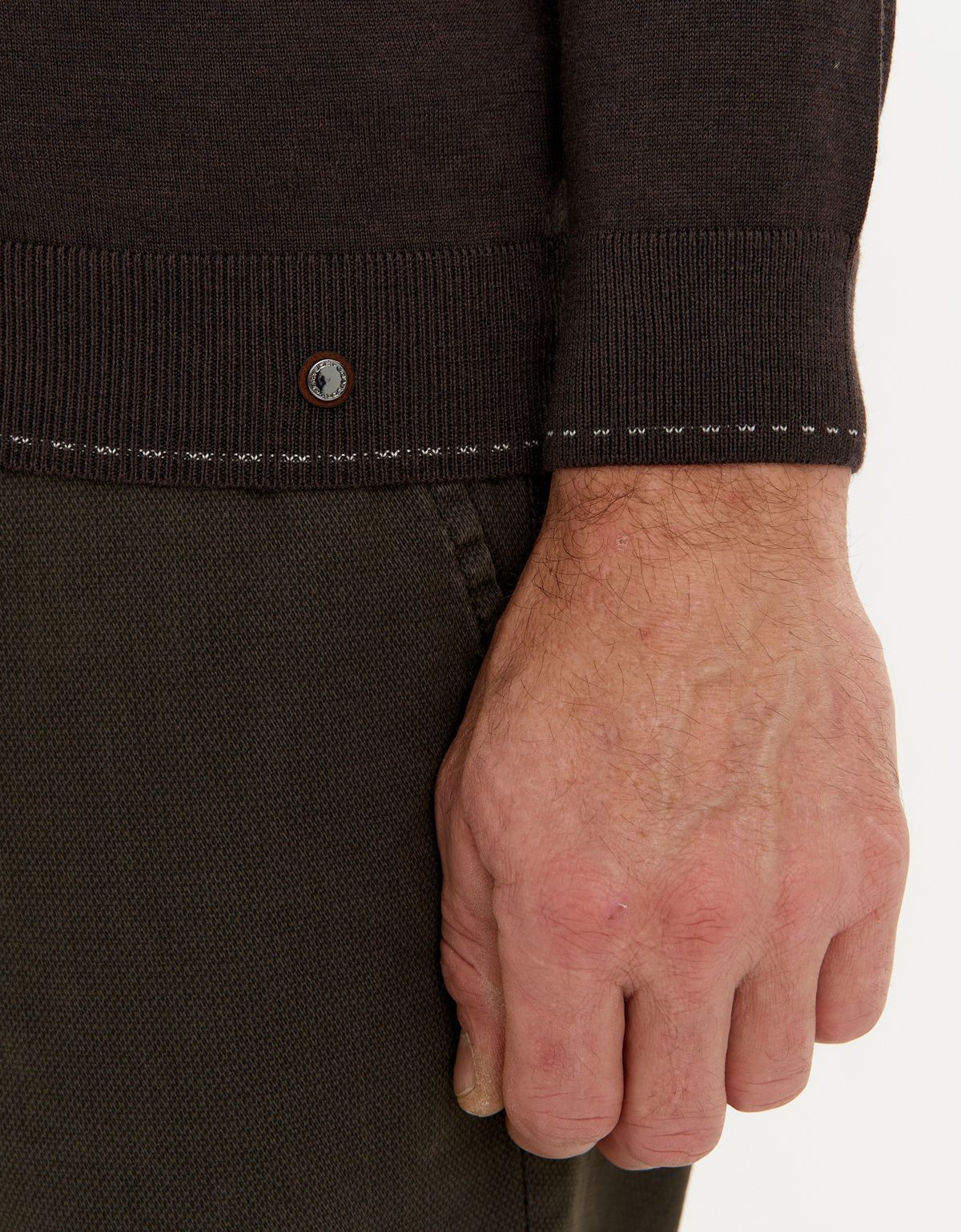 Кардиган коричневый мужской Gratude на молнии | купить в интернет-магазине Olymp-Men