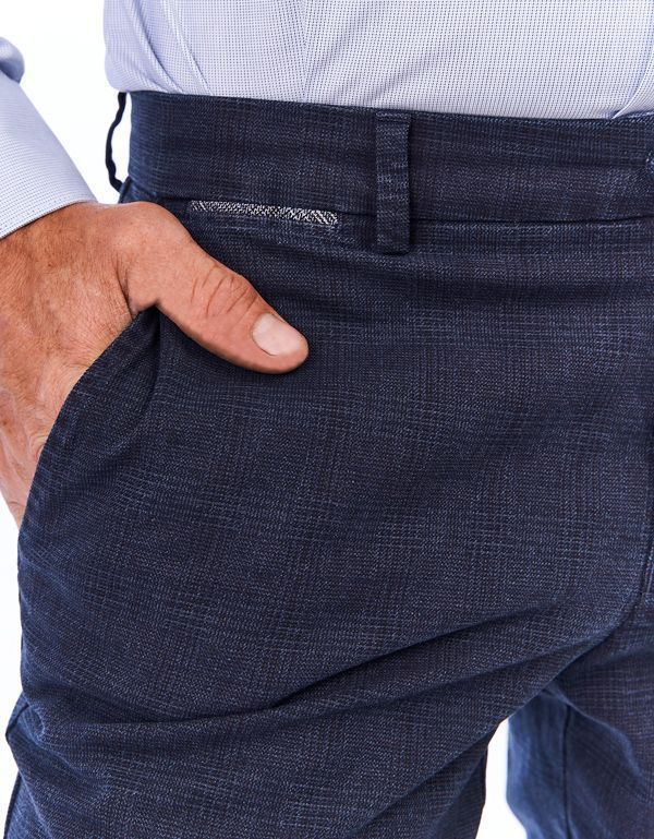 Брюки мужские в клетку w.Wegener, зауженные без защипов, мод.Conti | купить в интернет-магазине Olymp-Men