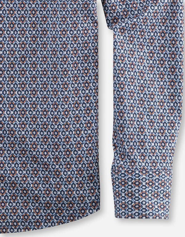 Трикотажная рубашка мужская OLYMP Casual с принтом | купить в интернет-магазине Olymp-Men