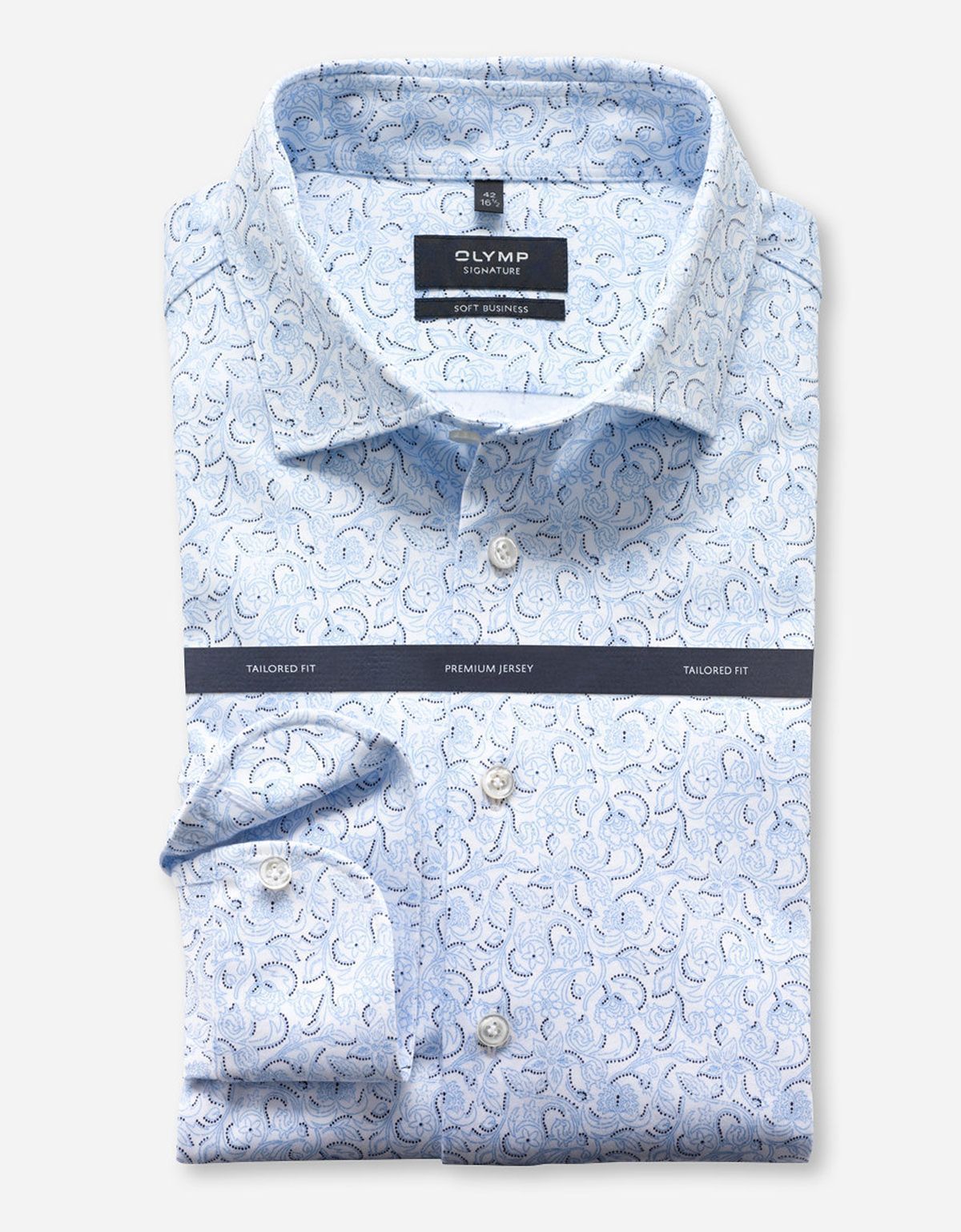 Рубашка мужская трикотажная Olymp Signature с рисунком