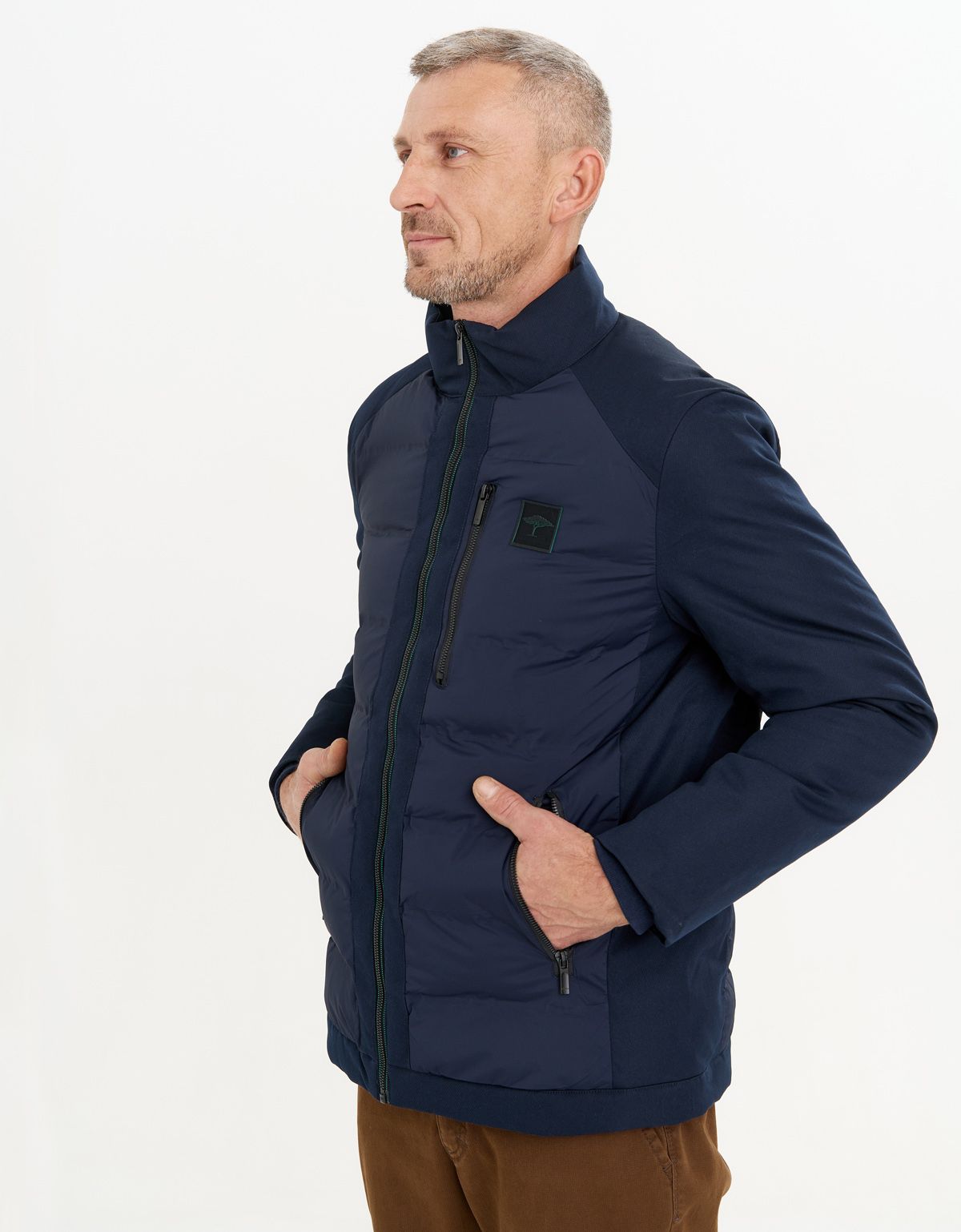 Куртка мужская синяя стеганая Fynch-Hatton | купить в интернет-магазине Olymp-Men