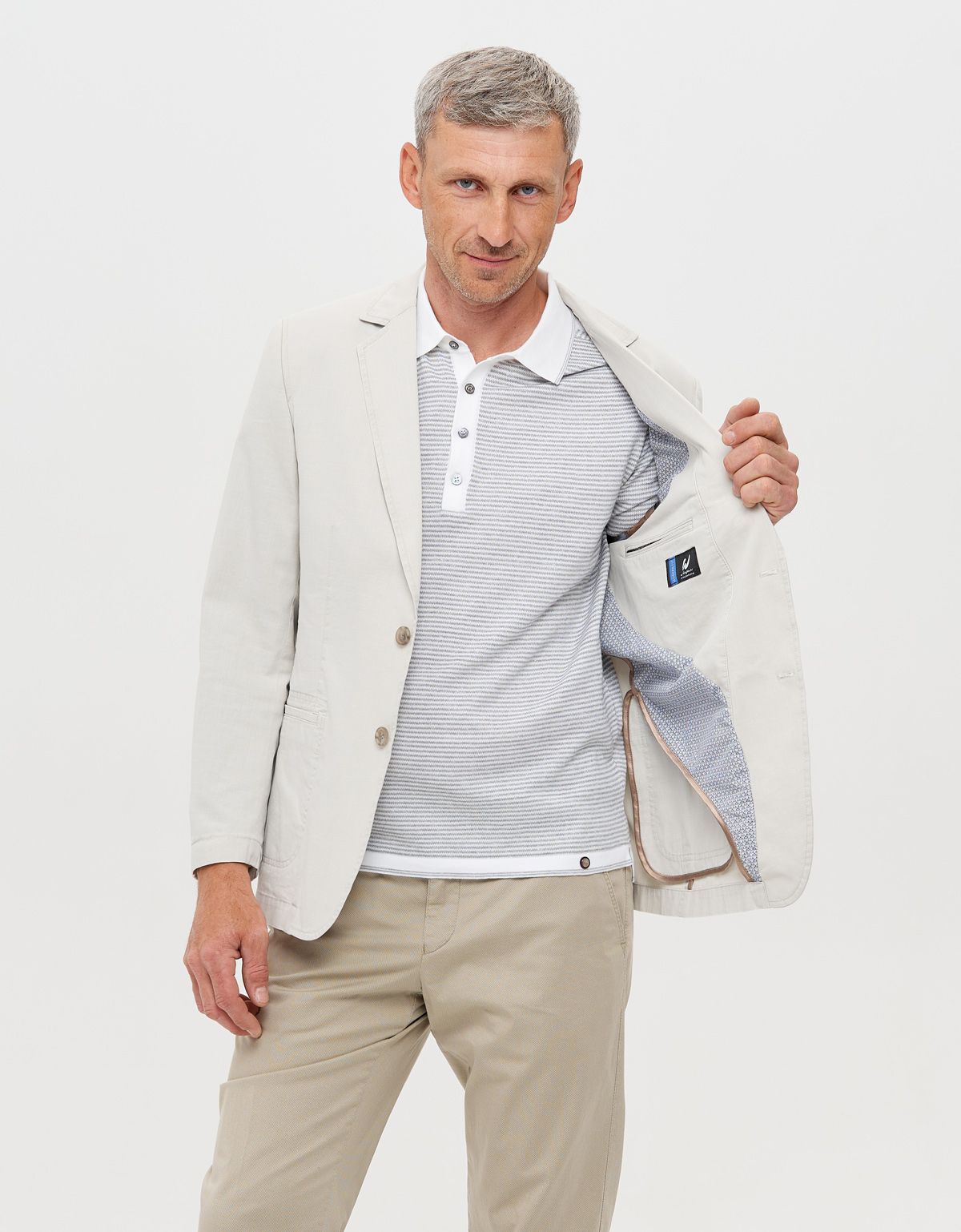 Пиджак мужской светлый w.Wegener из тонкого хлопка | купить в интернет-магазине Olymp-Men