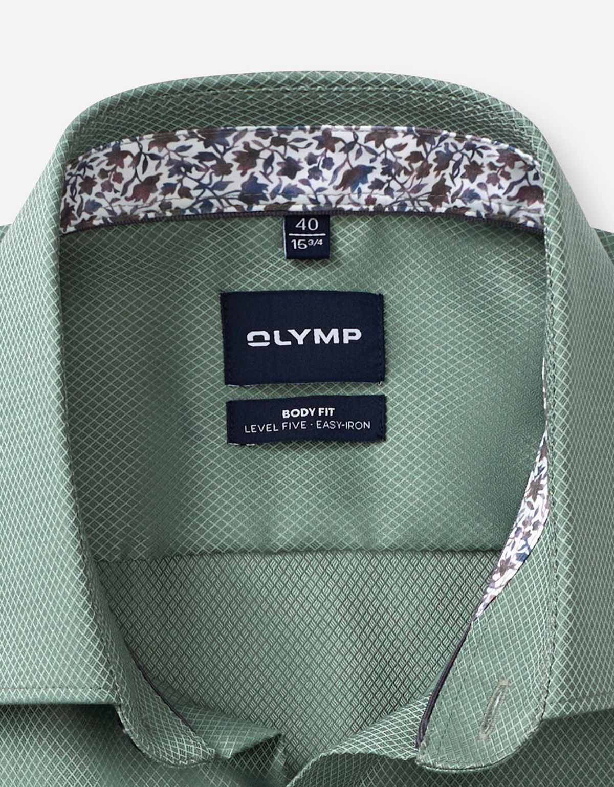 Рубашка Olymp из фактурной ткани, боди фит на высокий рост | купить в интернет-магазине Olymp-Men
