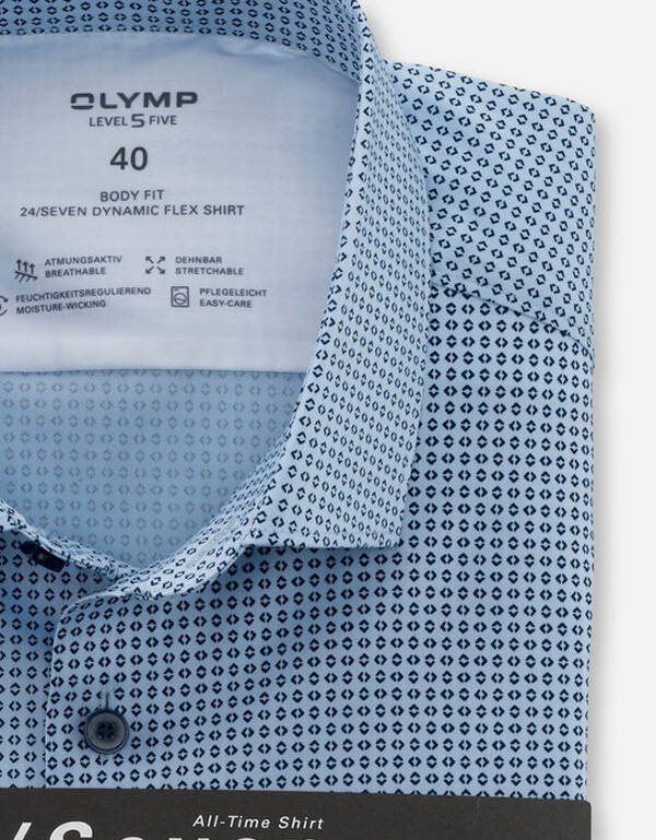 Рубашка с принтом из лиоцелла OLYMP Level Five, body fit | купить в интернет-магазине Olymp-Men